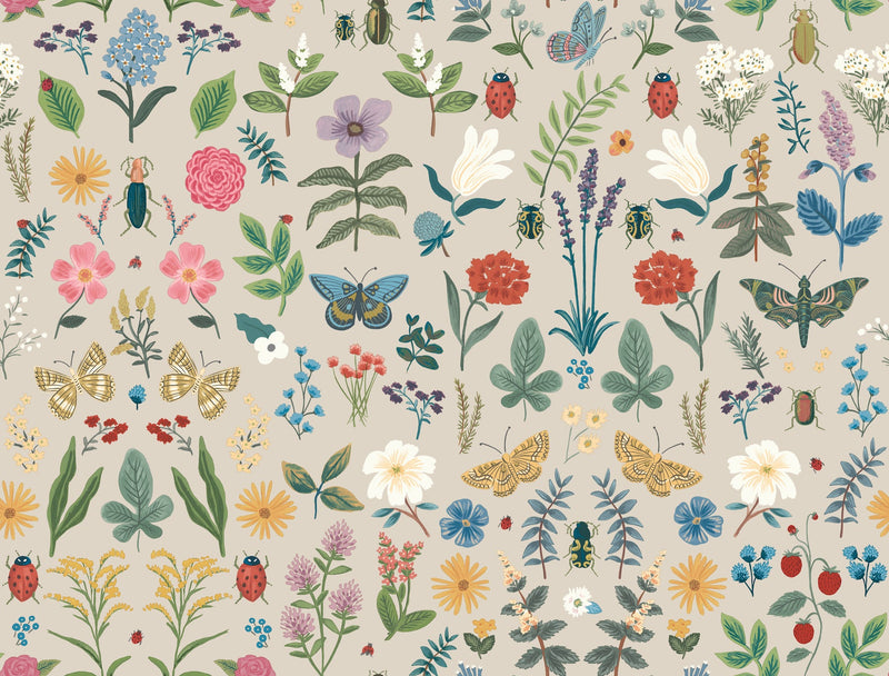 Curio Peel + Stick Wallpaper Peel and Stick Wallpaper Rifle Paper Co. Roll Linen 