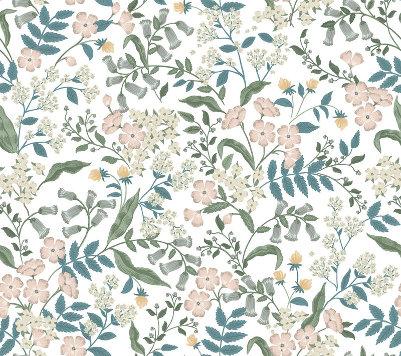 Sweetbrier Peel + Stick Wallpaper Peel and Stick Wallpaper Rifle Paper Co. Roll Blush 