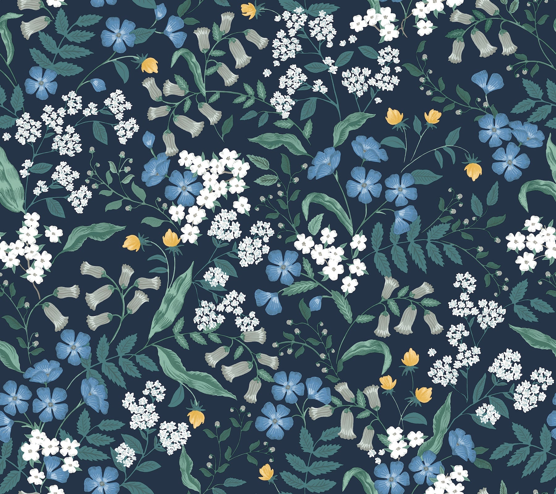 Sweetbrier Peel + Stick Wallpaper Peel and Stick Wallpaper Rifle Paper Co. Roll Navy 