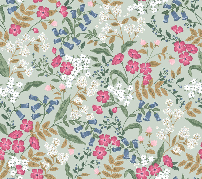 Sweetbrier Peel + Stick Wallpaper Peel and Stick Wallpaper Rifle Paper Co. Roll Mint 