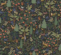 Woodland Peel + Stick Wallpaper Peel and Stick Wallpaper Rifle Paper Co. Roll Black 