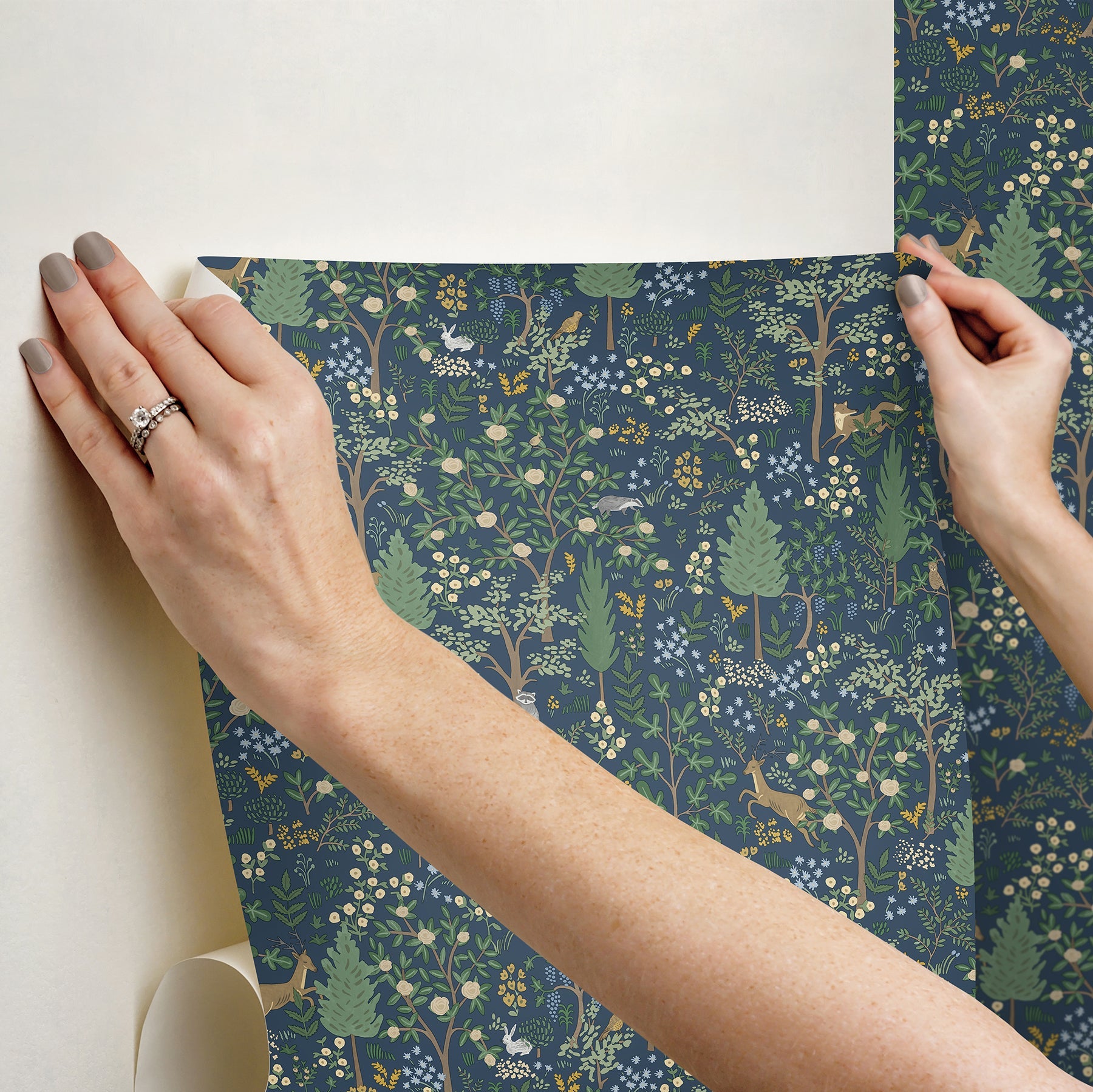 Woodland Peel + Stick Wallpaper Peel and Stick Wallpaper Rifle Paper Co.   