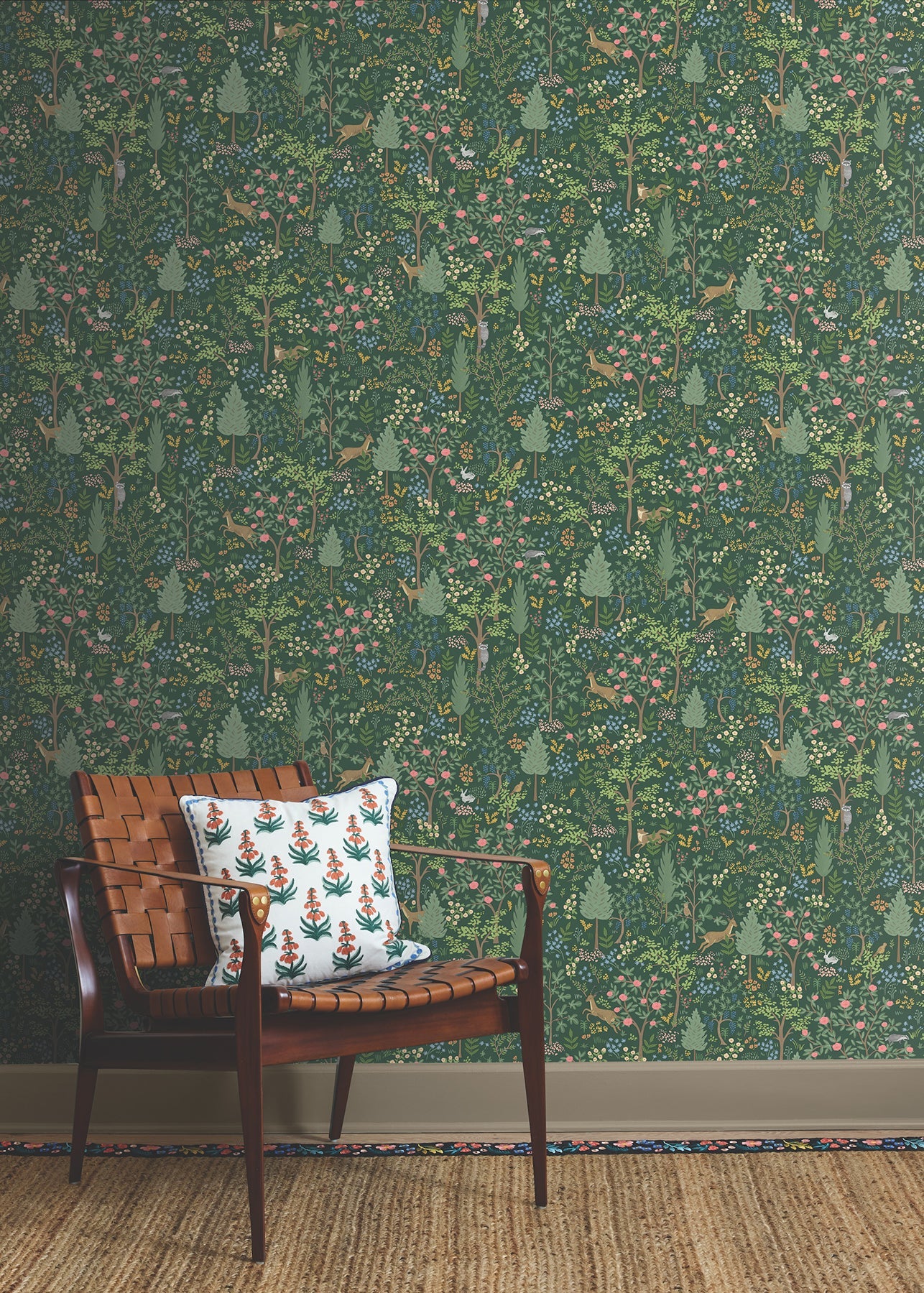 Woodland Peel + Stick Wallpaper Peel and Stick Wallpaper Rifle Paper Co.   