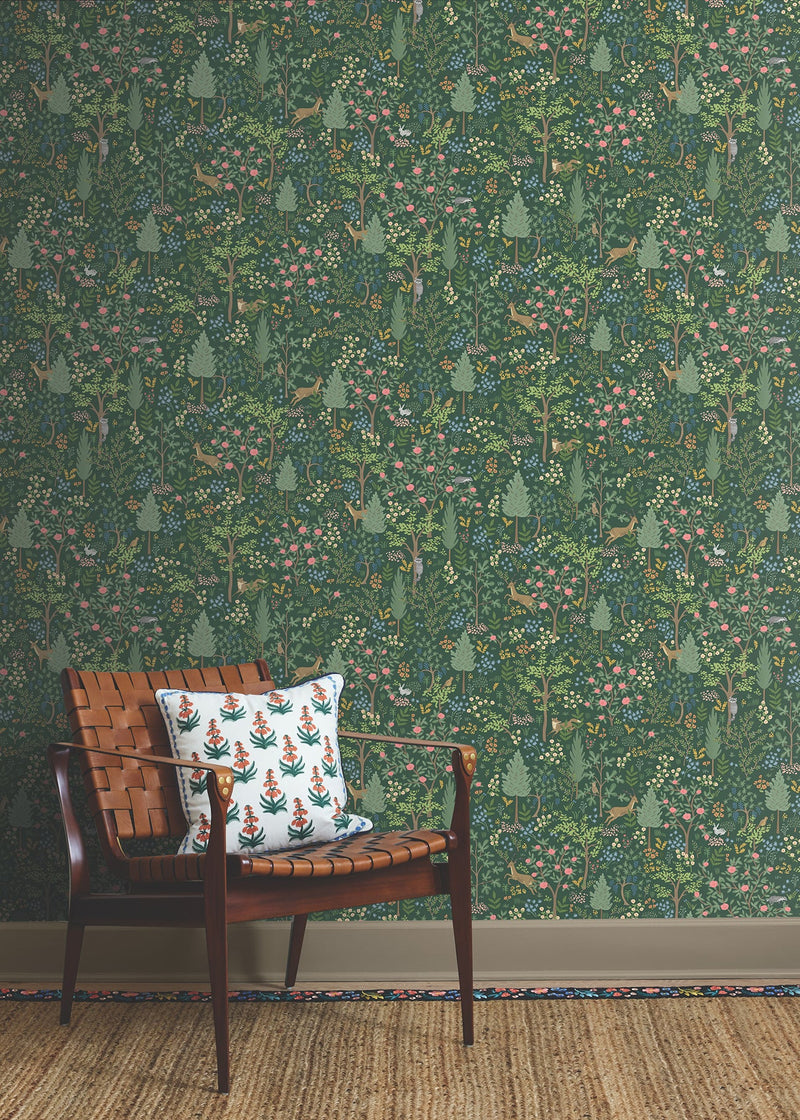 Woodland Peel + Stick Wallpaper Peel and Stick Wallpaper Rifle Paper Co.   