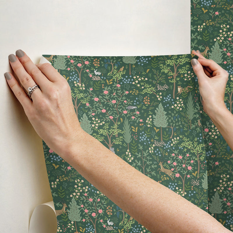 Woodland Peel + Stick Wallpaper Peel and Stick Wallpaper Rifle Paper Co.   