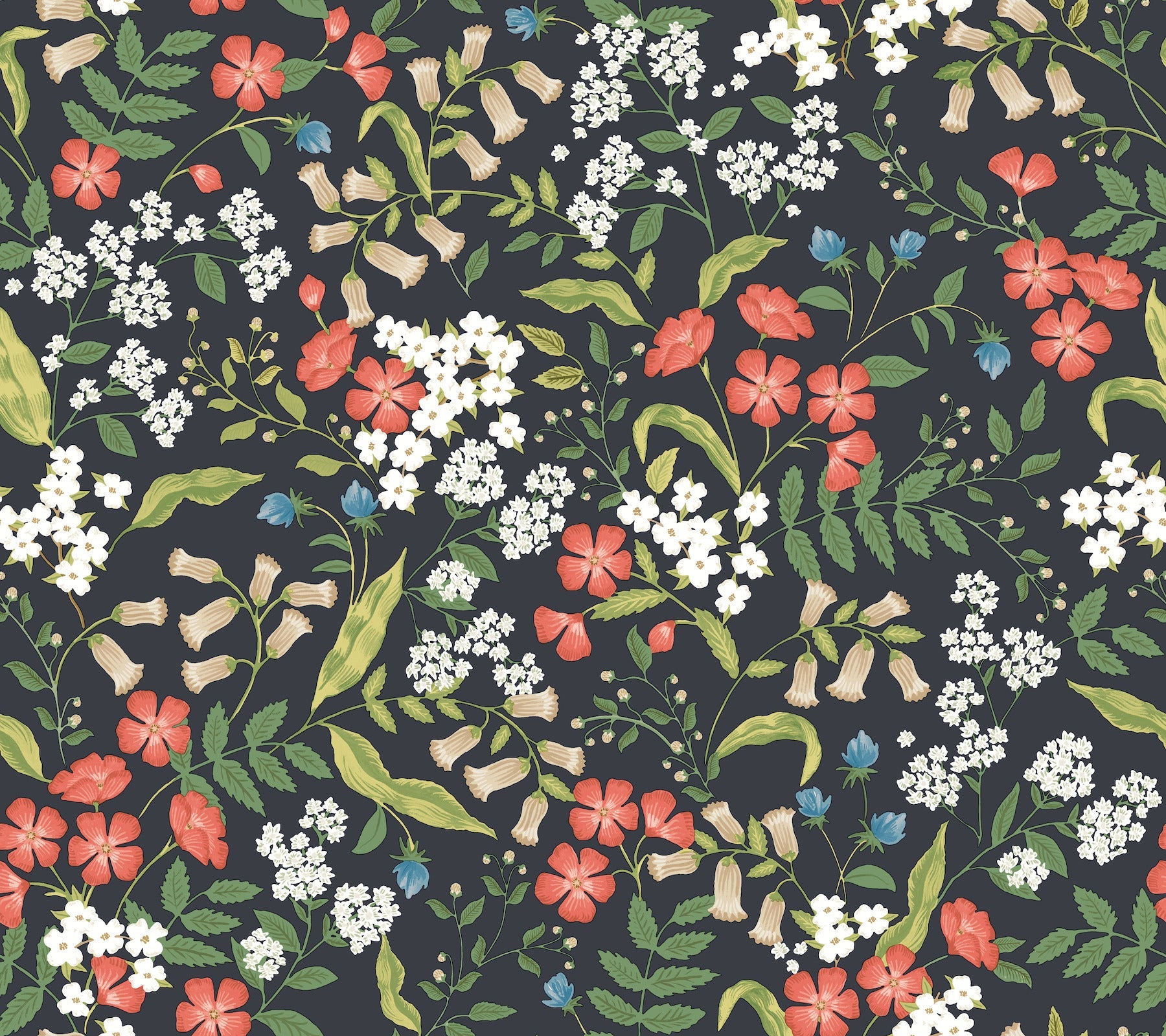 Sweetbrier Peel + Stick Wallpaper Peel and Stick Wallpaper Rifle Paper Co. Roll Black 