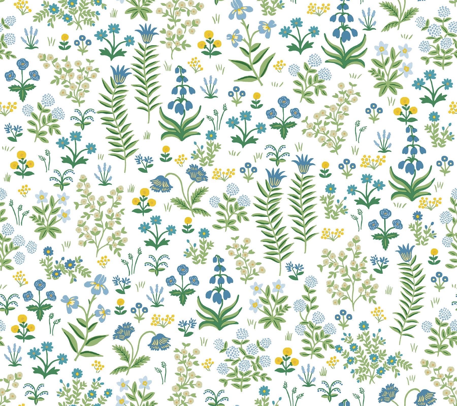 Menagerie Garden Peel + Stick Wallpaper Peel and Stick Wallpaper Rifle Paper Co. Roll Blue Multi 
