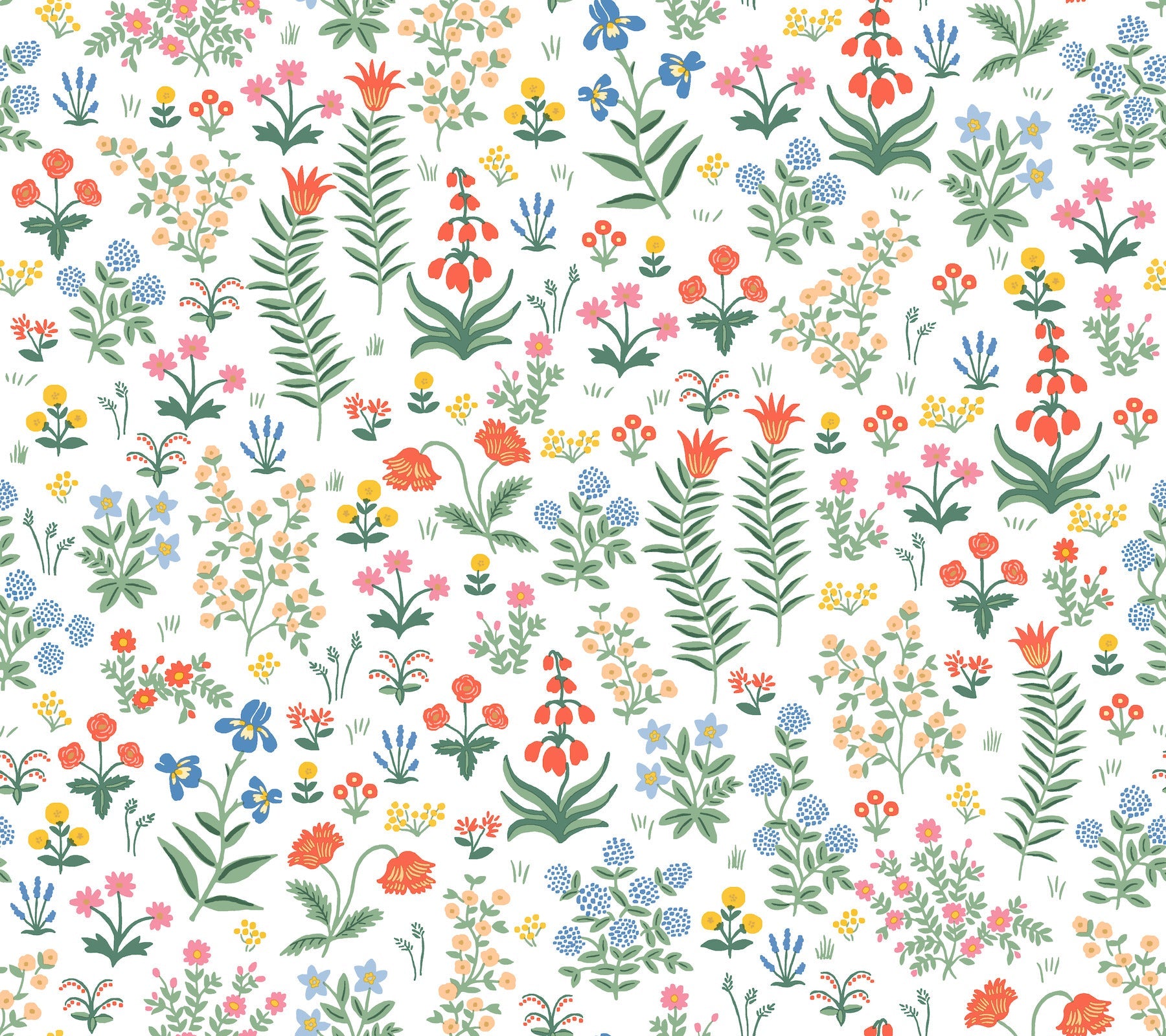 Menagerie Garden Peel + Stick Wallpaper Peel and Stick Wallpaper Rifle Paper Co. Roll Rose Multi 