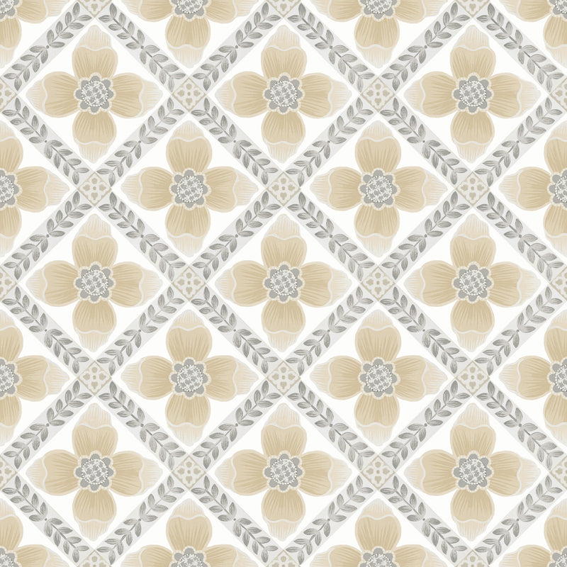 Mimi Premium Peel + Stick Wallpaper Premium Peel + Stick Wallpaper York Wallcoverings Roll Neutral 
