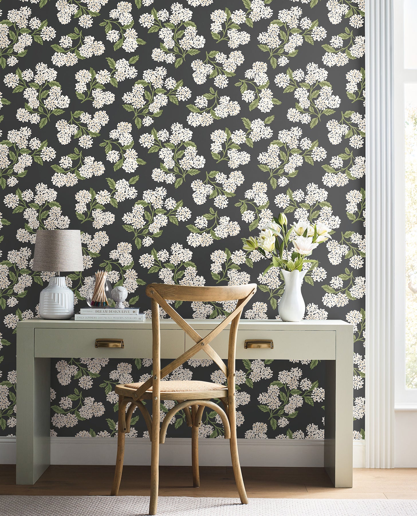 Hydrangea Wallpaper P&S Wallpaper Rifle Paper Co.