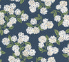 Hydrangea Wallpaper P&S Wallpaper Rifle Paper Co. Roll Navy & White