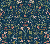 Wildwood Wallpaper P&S Wallpaper Rifle Paper Co. Roll Navy