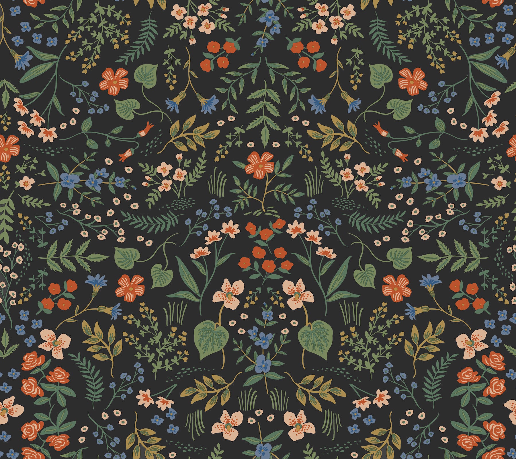 Wildwood Wallpaper P&S Wallpaper Rifle Paper Co. Roll Black