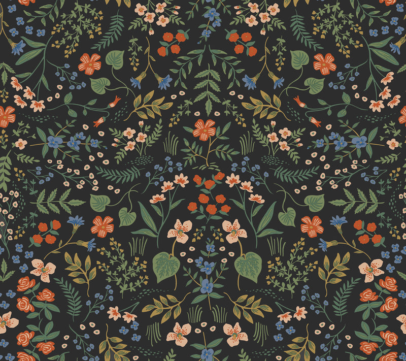 Wildwood Wallpaper P&S Wallpaper Rifle Paper Co. Roll Black