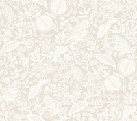Pomegranate Wallpaper P&S Wallpaper Rifle Paper Co. Roll Beige & White