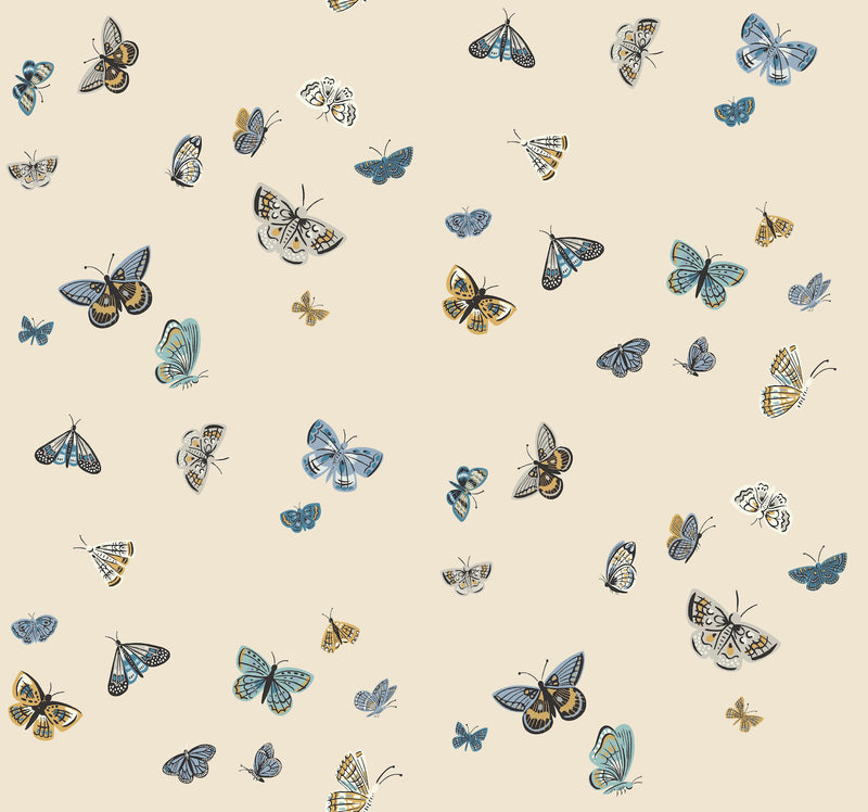 Butterfly House Wallpaper Wallpaper Rifle Paper Co. Roll Linen 