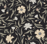 Aster Wallpaper Wallpaper Rifle Paper Co. Roll Black 