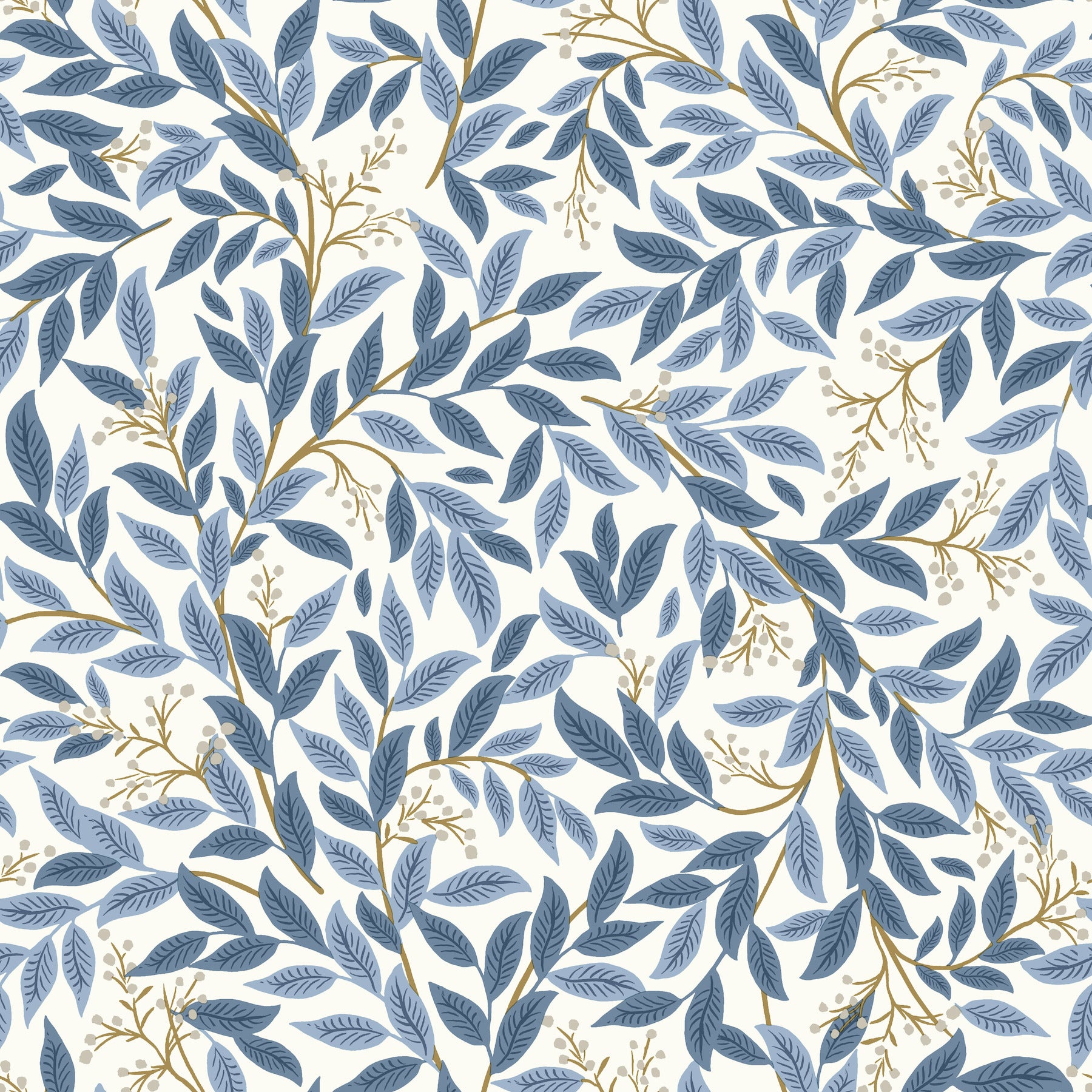 Willowberry Wallpaper Wallpaper Rifle Paper Co. Roll Blue & White 