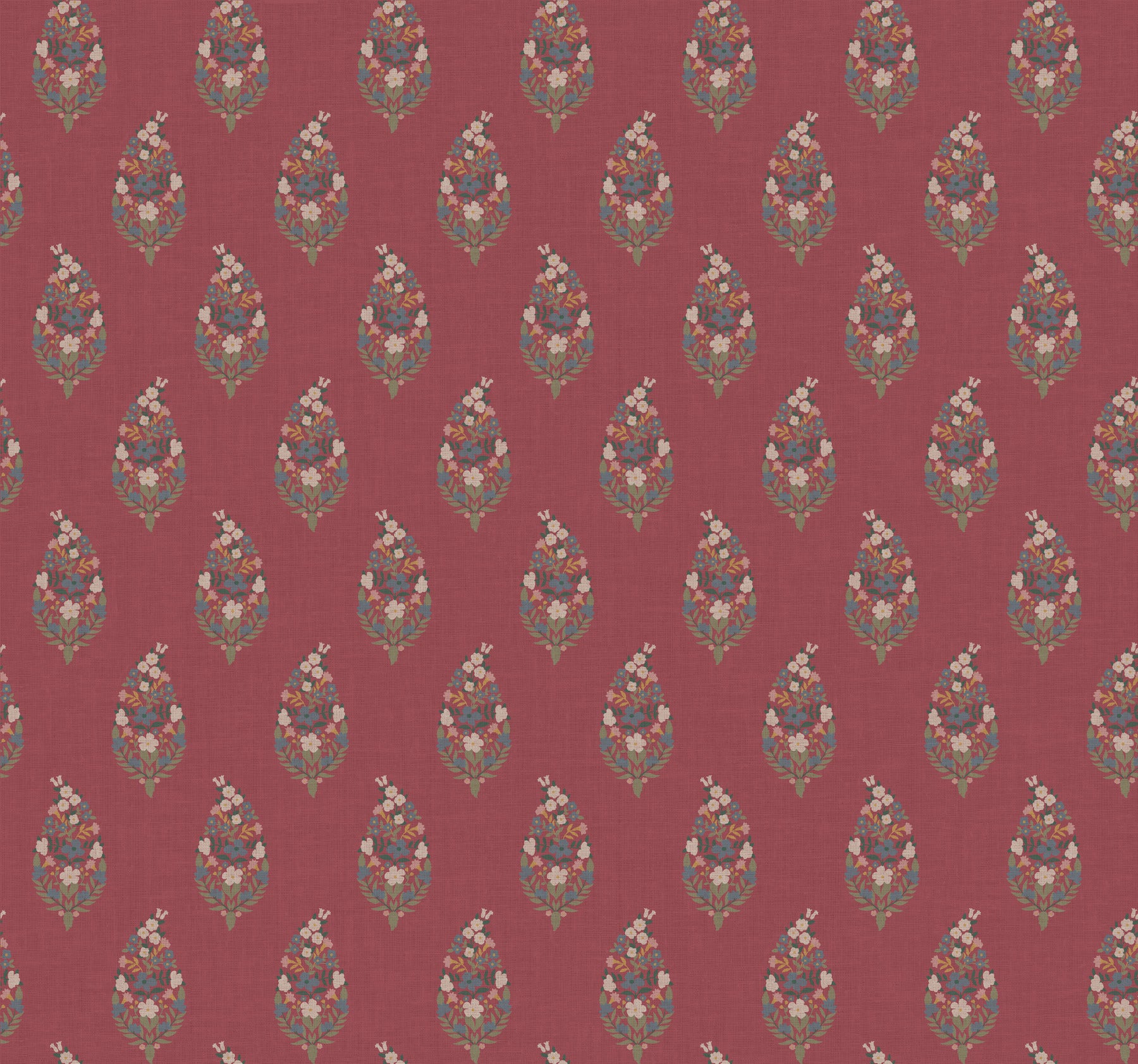 Paisley Wallpaper Wallpaper Rifle Paper Co. Roll Burgundy 