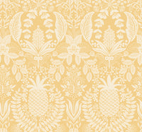 Pineapple Damask Wallpaper Wallpaper Rifle Paper Co. Roll Yellow 