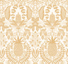 Pineapple Damask Wallpaper Wallpaper Rifle Paper Co. Roll White & Gold 