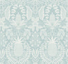 Pineapple Damask Wallpaper Wallpaper Rifle Paper Co. Roll Light Blue 