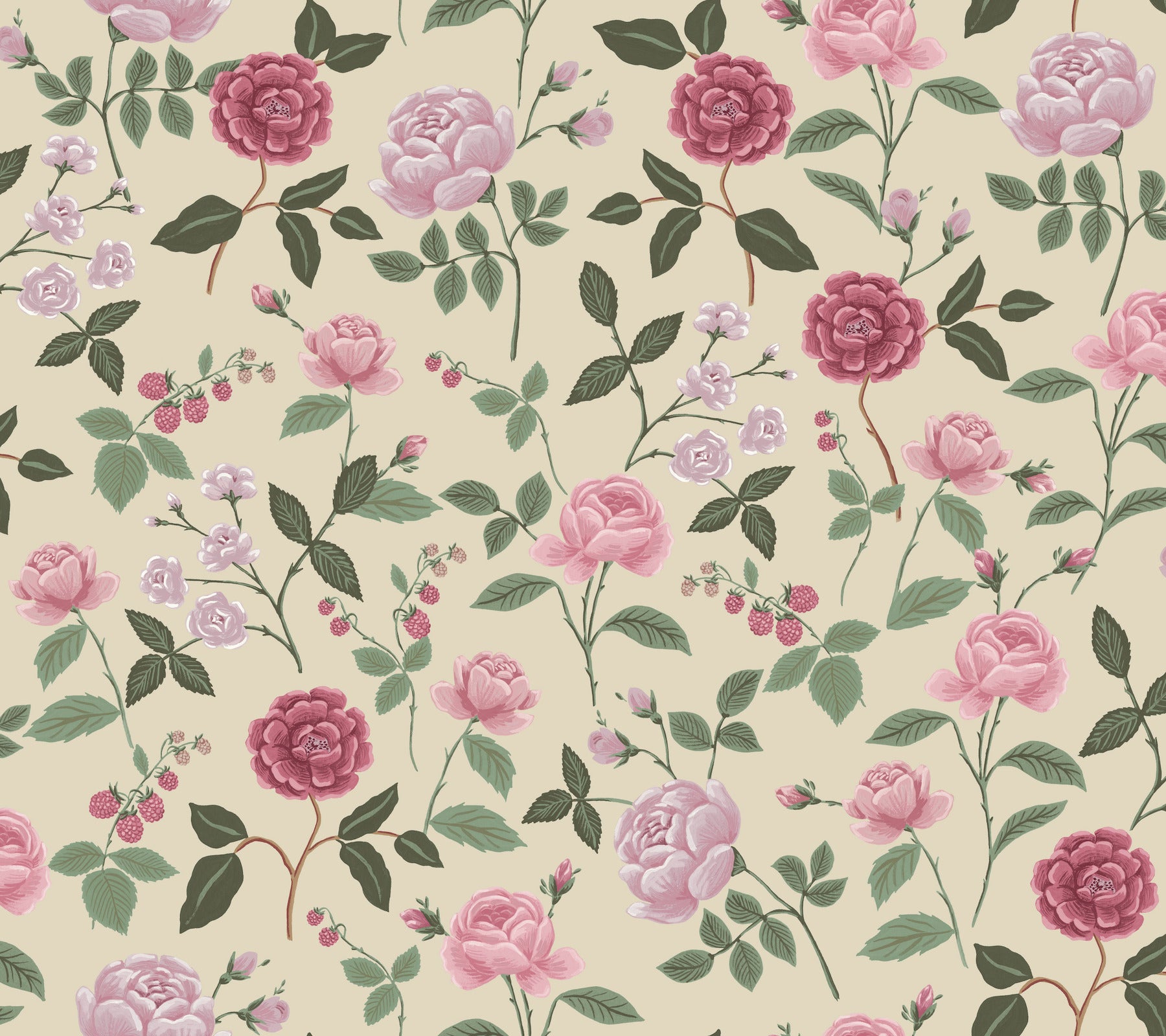 Roses Wallpaper Wallpaper Rifle Paper Co. Roll Linen 