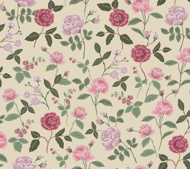 Roses Wallpaper Wallpaper Rifle Paper Co. Roll Linen 