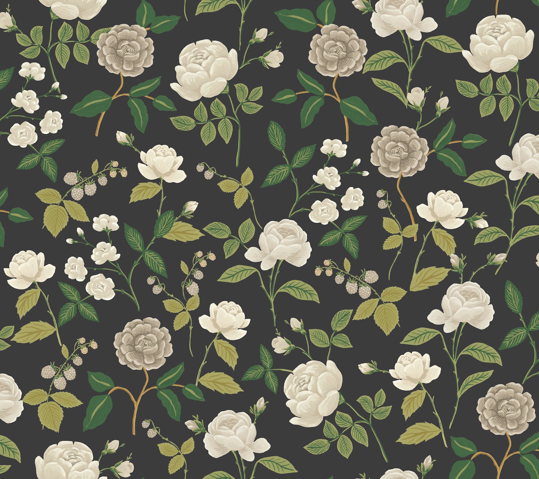 Roses Wallpaper Wallpaper Rifle Paper Co. Roll Black 
