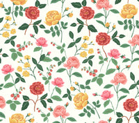 Roses Wallpaper Wallpaper Rifle Paper Co. Roll White & Blush 
