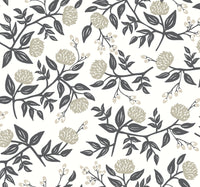 Peonies Wallpaper Wallpaper Rifle Paper Co. Double Roll White & Black 