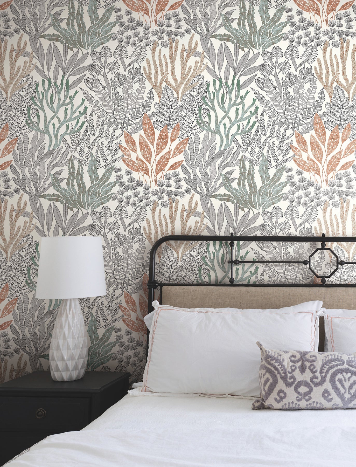 Coral Leaves Wallpaper Wallpaper York Wallcoverings   