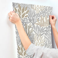 Coral Leaves Wallpaper Wallpaper York Wallcoverings   