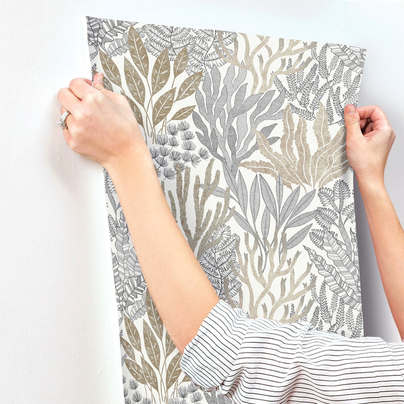 Coral Leaves Wallpaper Wallpaper York Wallcoverings   