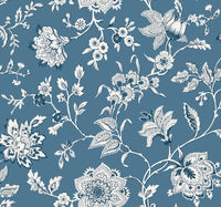 Sutton Wallpaper Wallpaper York Wallcoverings Double Roll Blue 