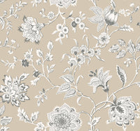 Sutton Wallpaper Wallpaper York Wallcoverings Double Roll Taupe 