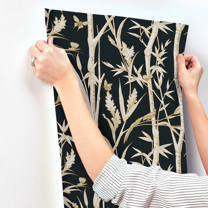 Bambou Toile Wallpaper Wallpaper York Wallcoverings   