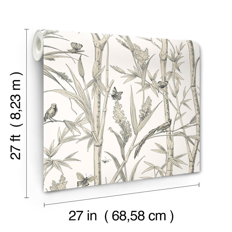 Bambou Toile Wallpaper Wallpaper York Wallcoverings   