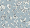 Passion Flower Toile Wallpaper Wallpaper York Wallcoverings Double Roll Sky 