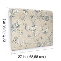Passion Flower Toile Wallpaper Wallpaper York Wallcoverings   