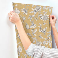Passion Flower Toile Wallpaper Wallpaper York Wallcoverings   
