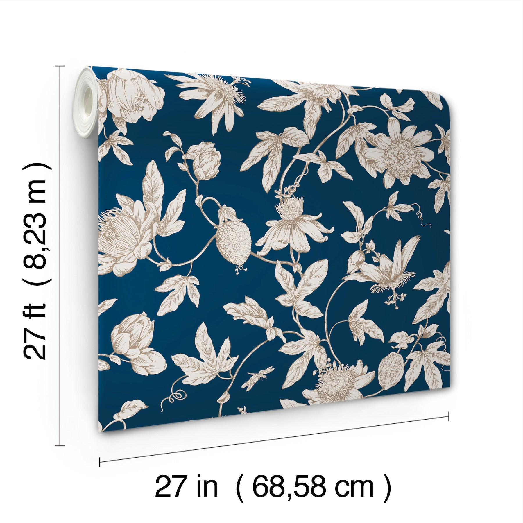 Passion Flower Toile Wallpaper Wallpaper York Wallcoverings   