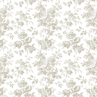 Anemone Toile Wallpaper Wallpaper York Wallcoverings Double Roll Taupe 