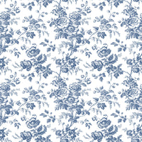 Anemone Toile Wallpaper Wallpaper York Wallcoverings Double Roll Navy 