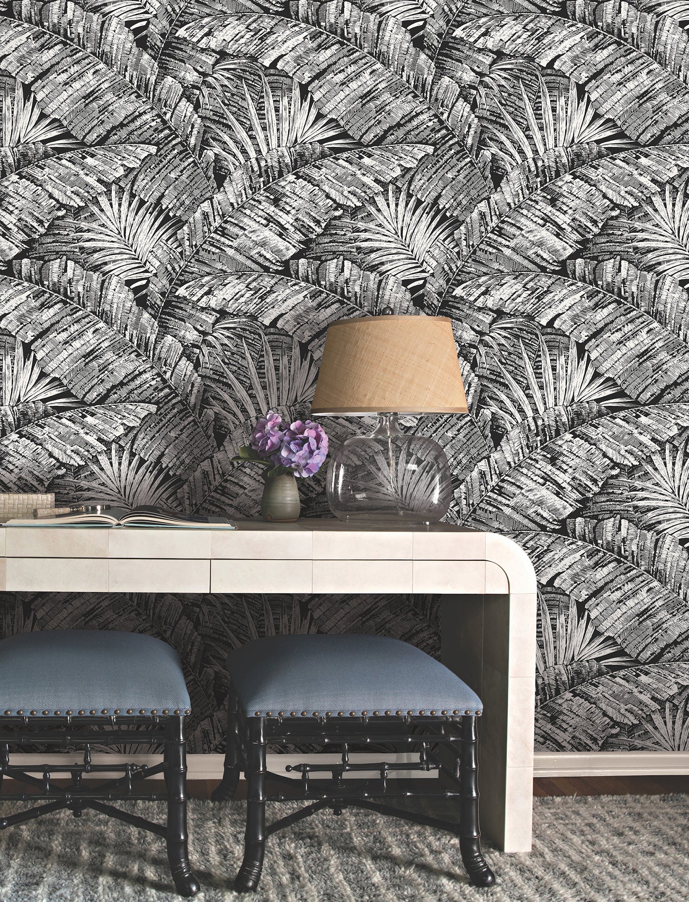 Palm Cove Toile Wallpaper Wallpaper York Wallcoverings   