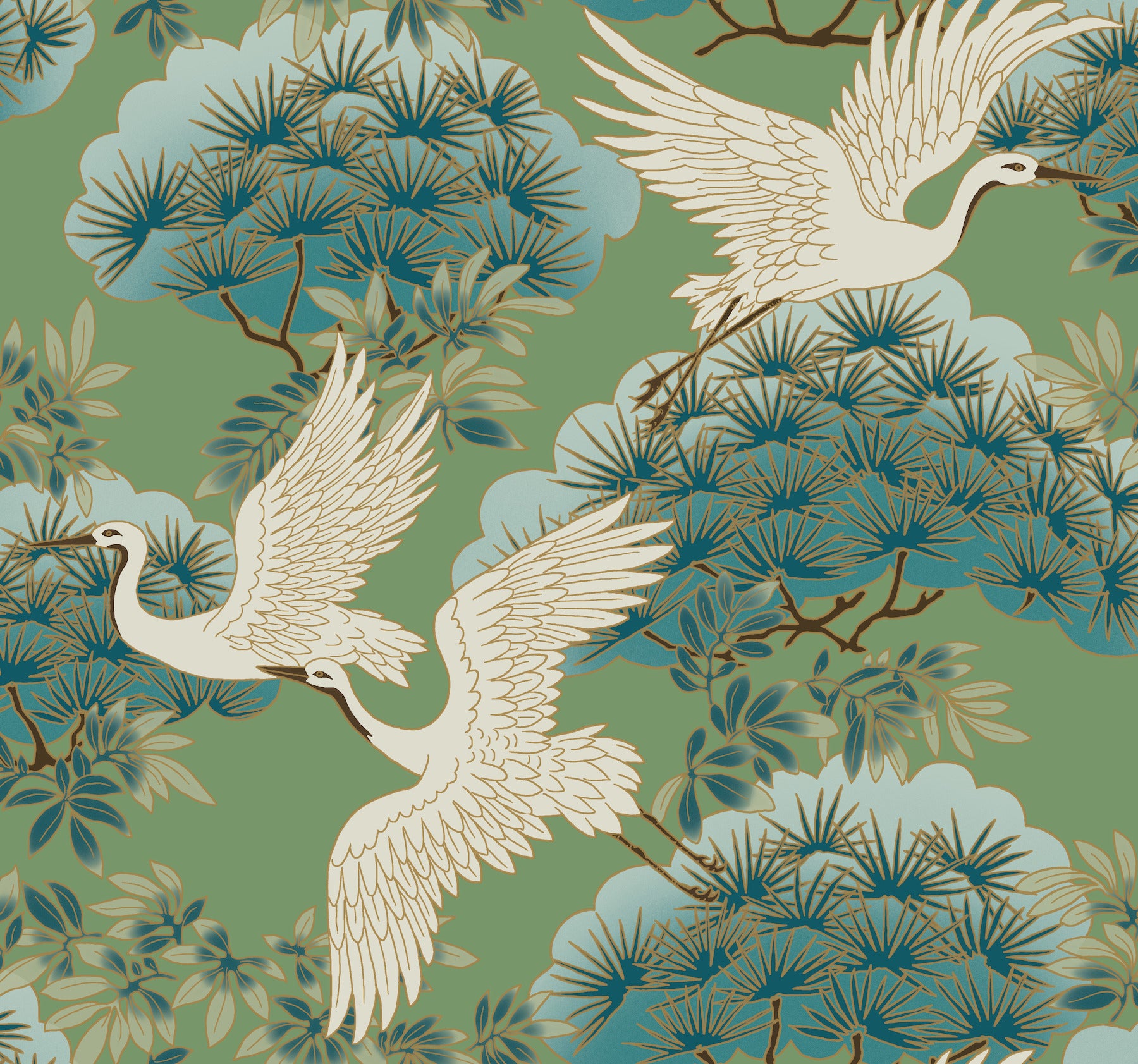 Sprig & Heron Wallpaper Swatch Image