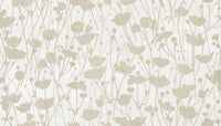 Shimmering Poppies Wallpaper Wallpaper Ronald Redding Yard White & Gold