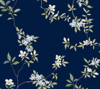 April Blossom Wallpaper Wallpaper Ronald Redding Roll Navy