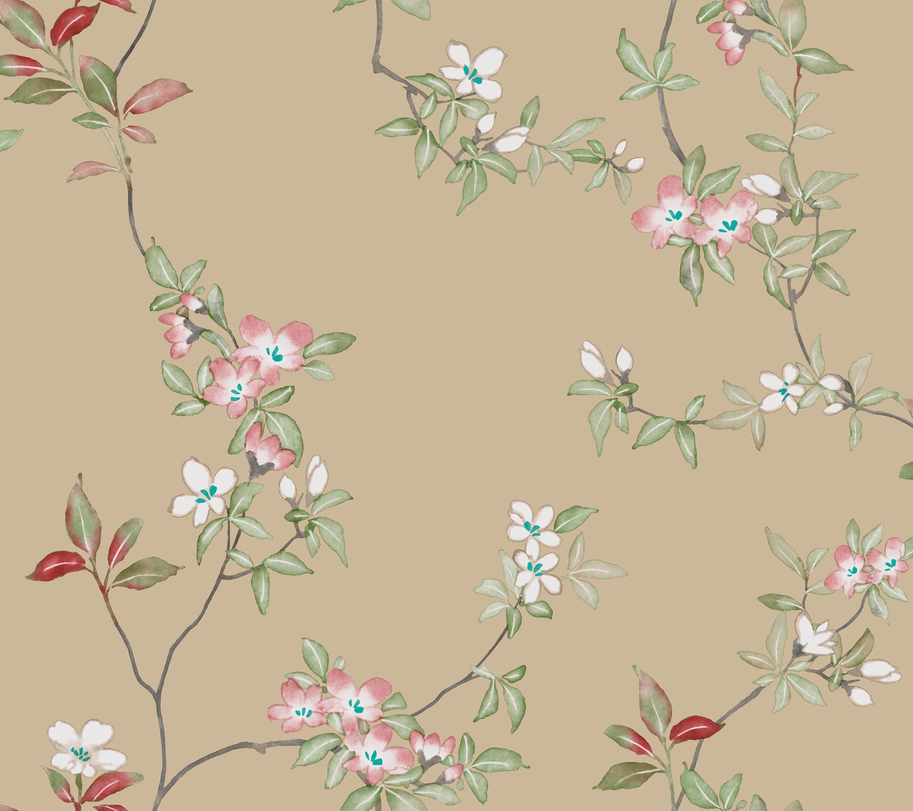 April Blossom Wallpaper Wallpaper Ronald Redding Roll Sand
