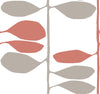 Sculpted Vines Wallpaper Wallpaper York Wallcoverings Roll Vermillion & Graphite